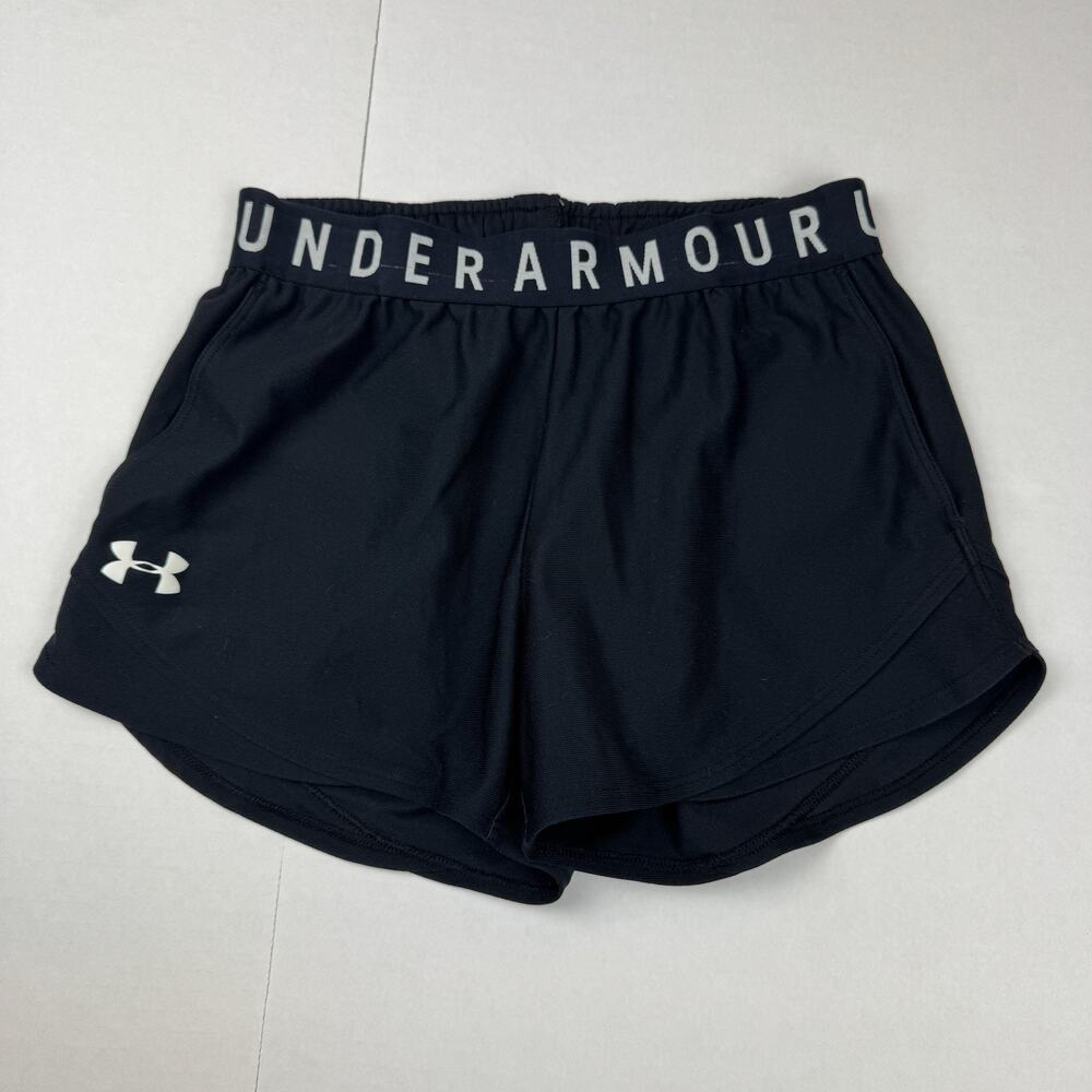 Black Under Armour Women's Extra Small Gym Shorts Stretchy Workout Material